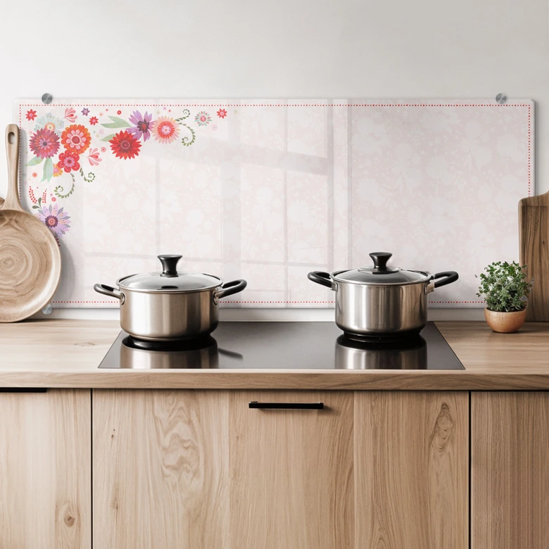 Spritzschutz Panorama Blanz - Blütentraum 