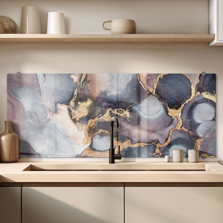 Spritzschutz Fredriksson - Tinte: Rosé und Gold - Panorama 