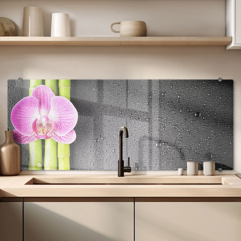 Crédence - Orchid and Bamboo - Panorama (horizontal) 