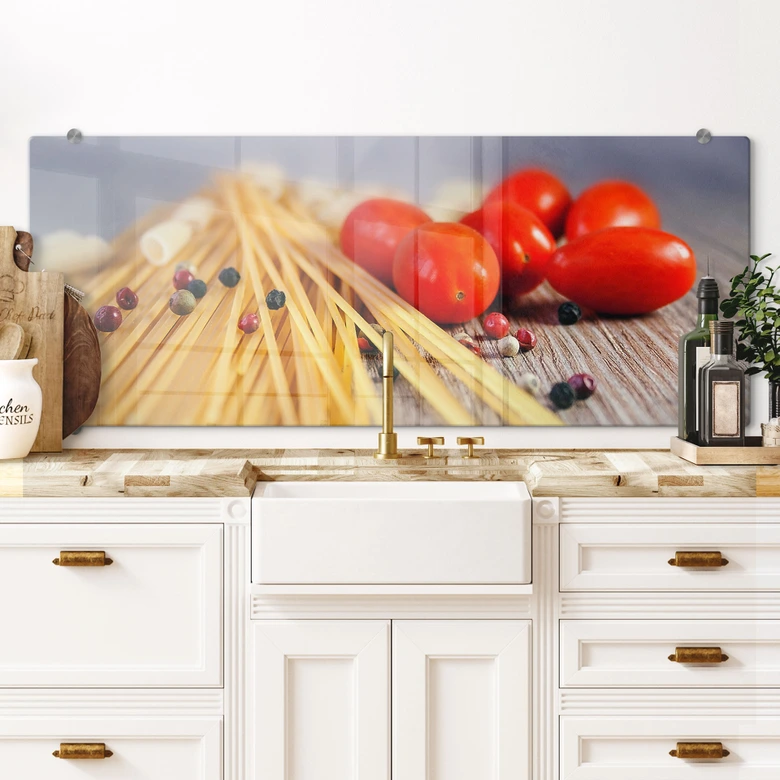 Küchenrückwand Spaghetti alla mamma 