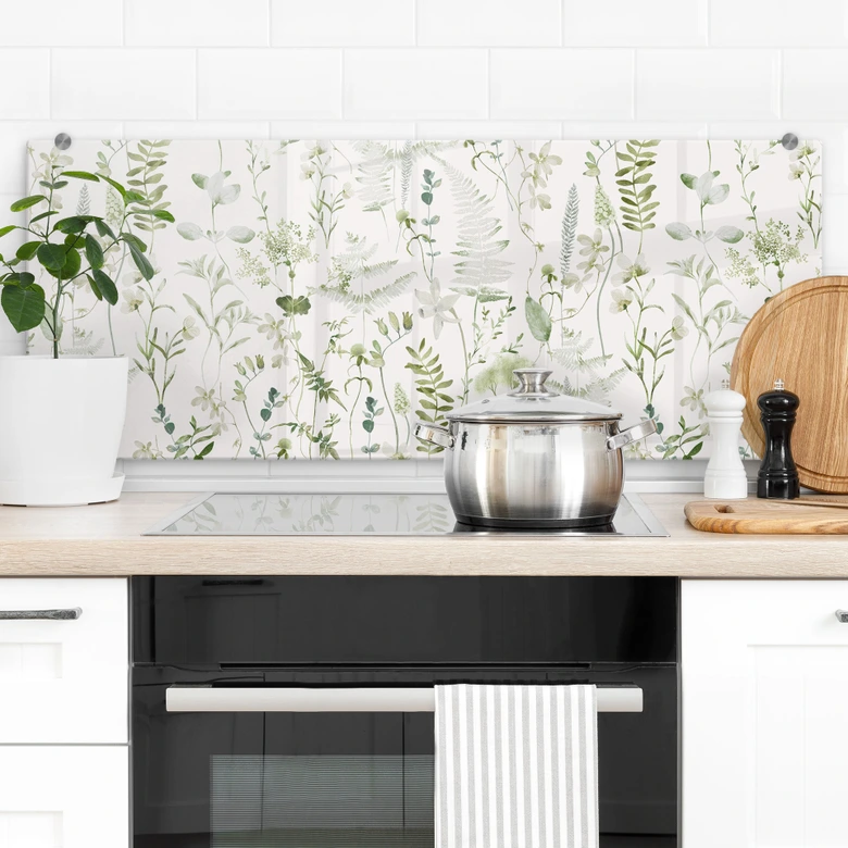 Spritzschutz Kräuter und Wildblumen - UN Designs - Panorama 