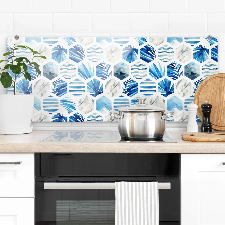 Spatscherm - Watercolour Waves 