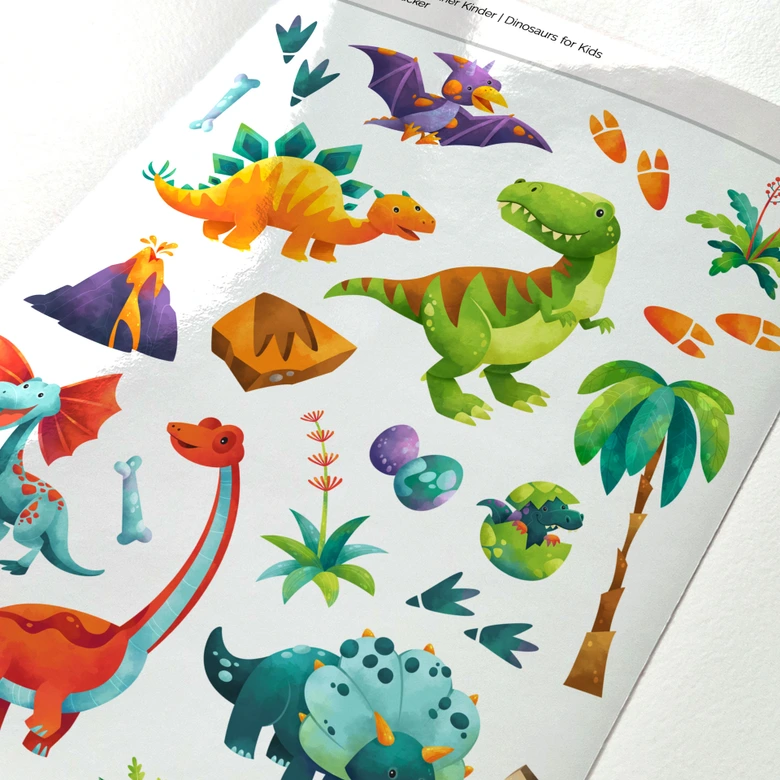 Autocollants Dinos pour enfants 