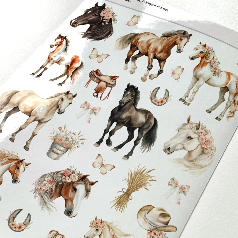 Sticker Chevaux nobles 