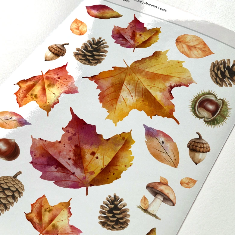 Stickers fall leaves 
