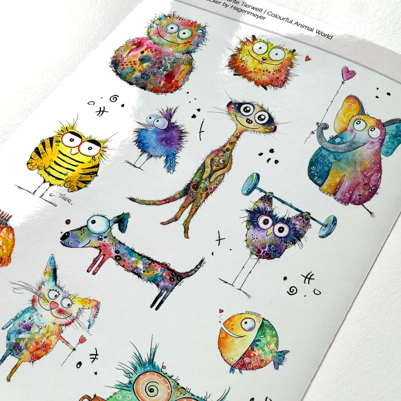 Sticker Kunterbunte Tierwelt - Hagenmeyer 