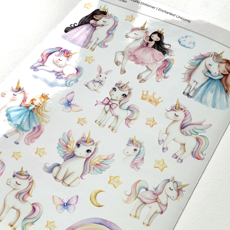 Autocollants Licornes de conte de fées 