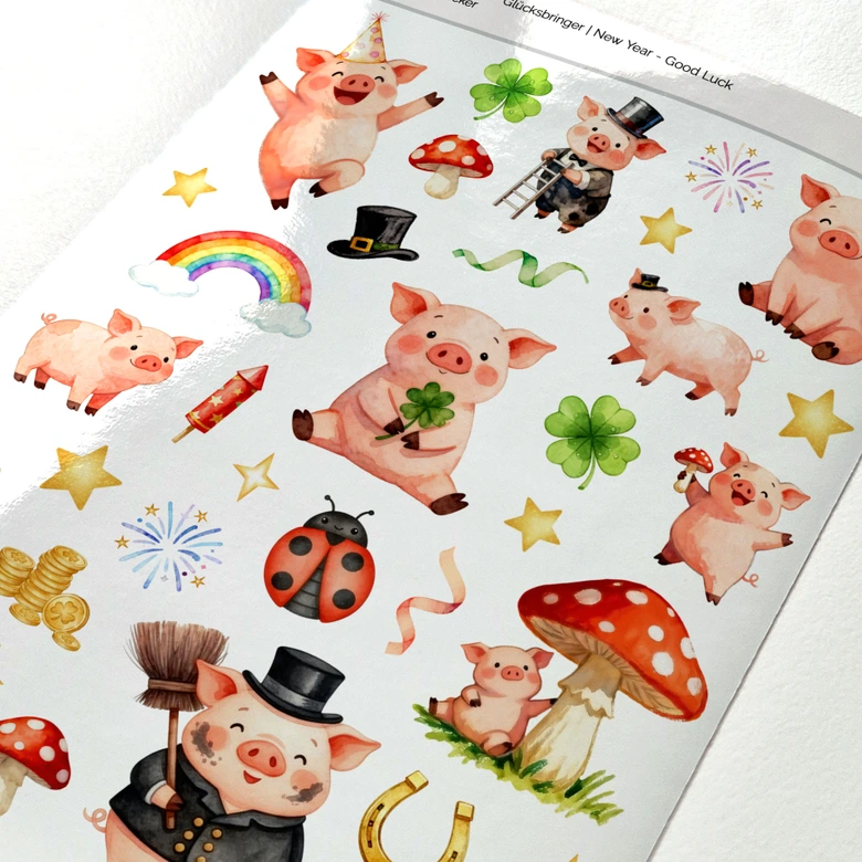 Sticker New Year - Lucky charm 