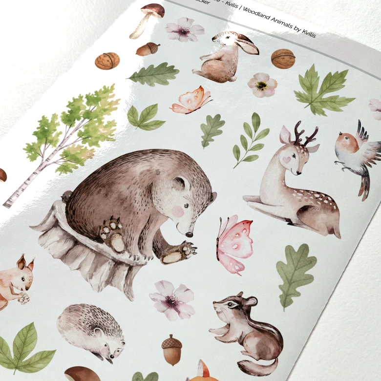 Autocollants animaux de la forêt - Kvilis 