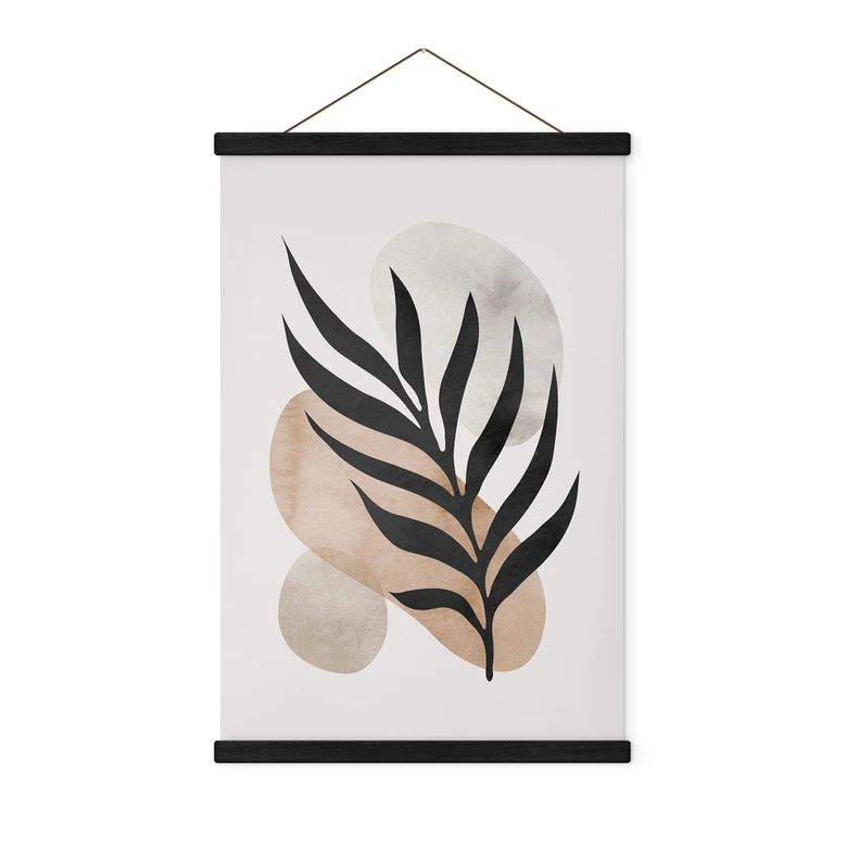 Stoffbild Botanische Silhouette mit kunstvoller Geometrie - Costa 