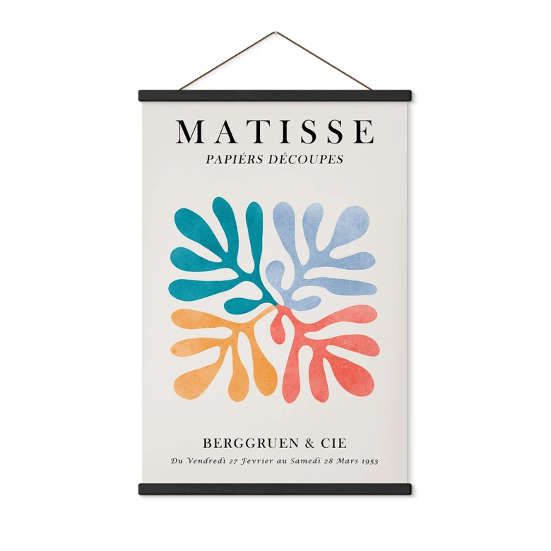 Stoffbild Plakat Papiers Découpés im Matisse-Stil - Costa 