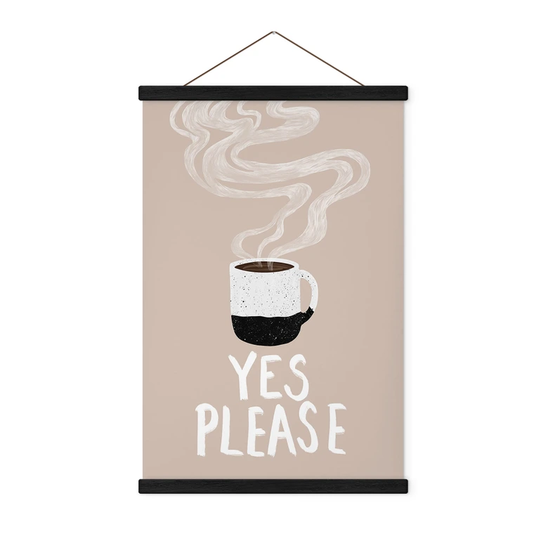 Stoffbild Heiße Tasse Kaffee am Morgen - EMELIEmaria 