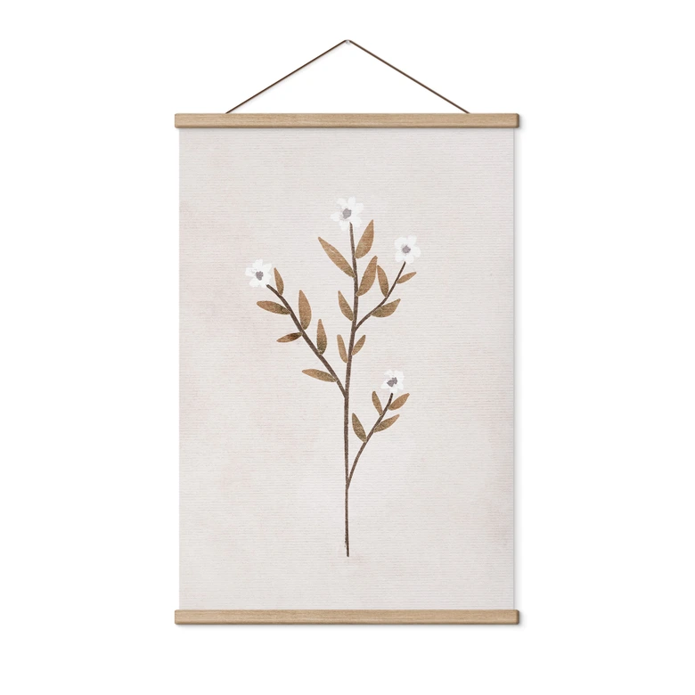 Stoffbild Blumen Illustration - Vergissmeinnicht - Goed Blauw 