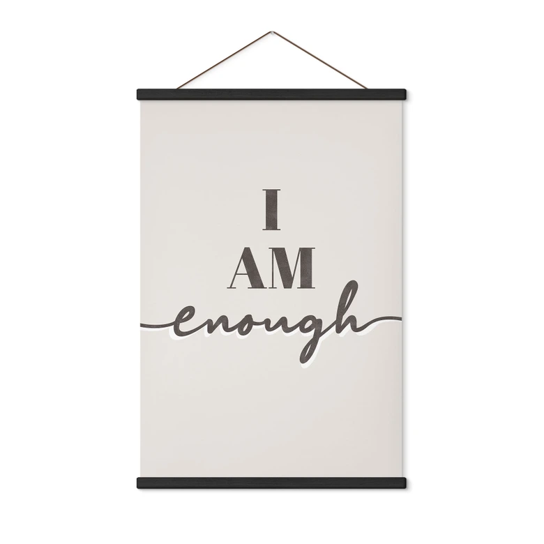 Stoffbild mit Spruch - I am enough 