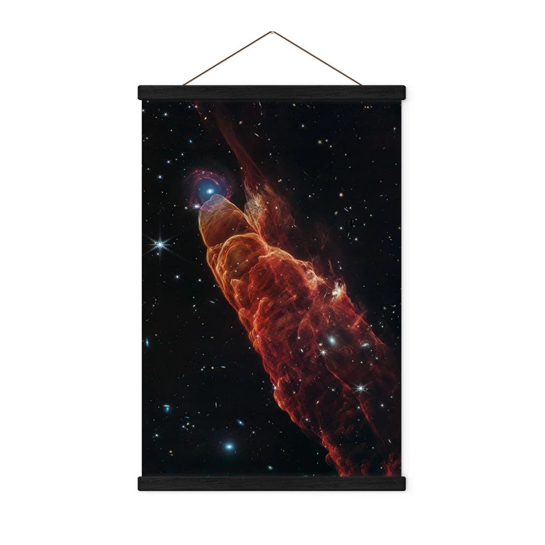 Affiche textile James Webb Telescope - Cyclone cosmique Herbig Haro 49/50 
