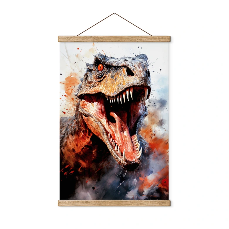 Stoffbild T-Rex: Das wilde Gesicht der Urzeit - Jaszke 