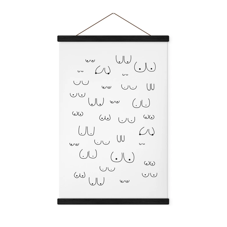 Stoffbild Line Art - Vielfalt der Weiblichkeit - Kerr-Dineen 