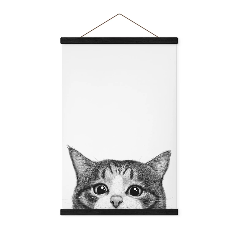 Póster de tela Gato curioso - Korenkova 