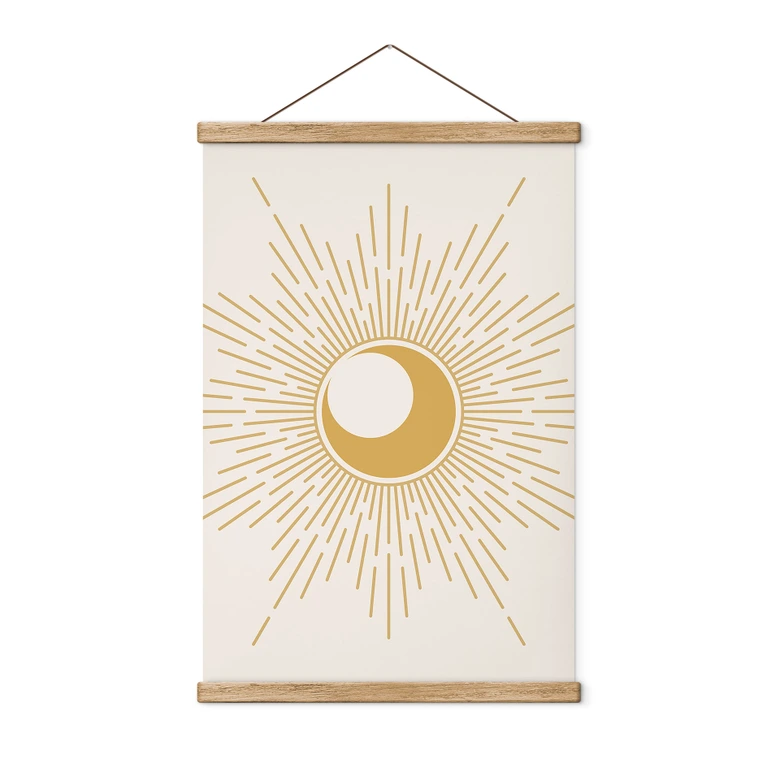 Stoffbild Goldene Sonnenstrahlen - KsanaKalpa 