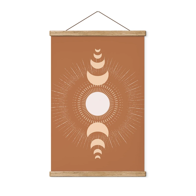 Stoffbild Mondzyklen - Sonne und Mond im Einklang - KsanaKalpa 