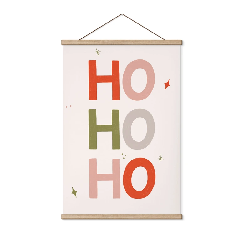 Stoffbild Weihnachtliches Ho Ho Ho - Menina Lisboa 