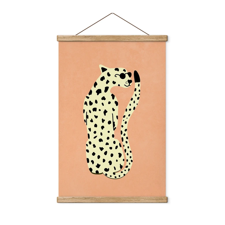 Stoffbild Eleganter Gepard mit Sonnenbrille - Oltmanns 
