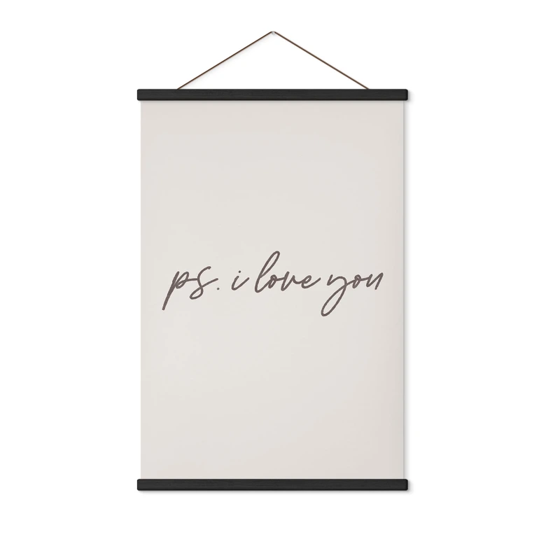 Stoffbild Ps. I love you - Liebesbotschaft für den Valentinstag 