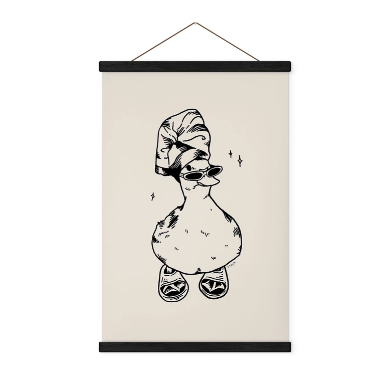 Obraz z tkaniny Fajna kaczka spa w okularach przeciwsłonecznych - Royle 