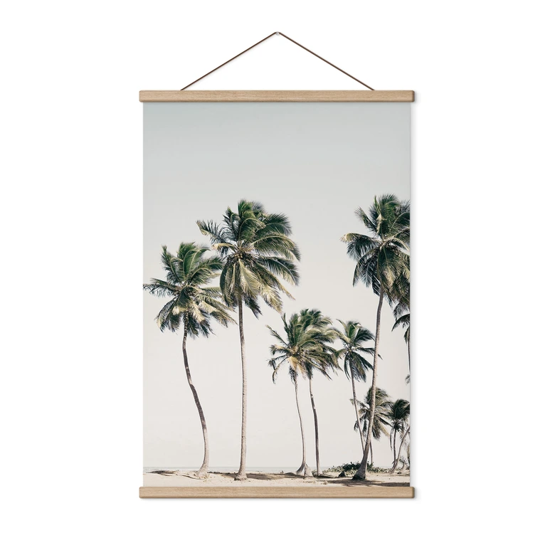 Affiche textile Palmiers tropicaux sur la plage - Sisi & Seb 