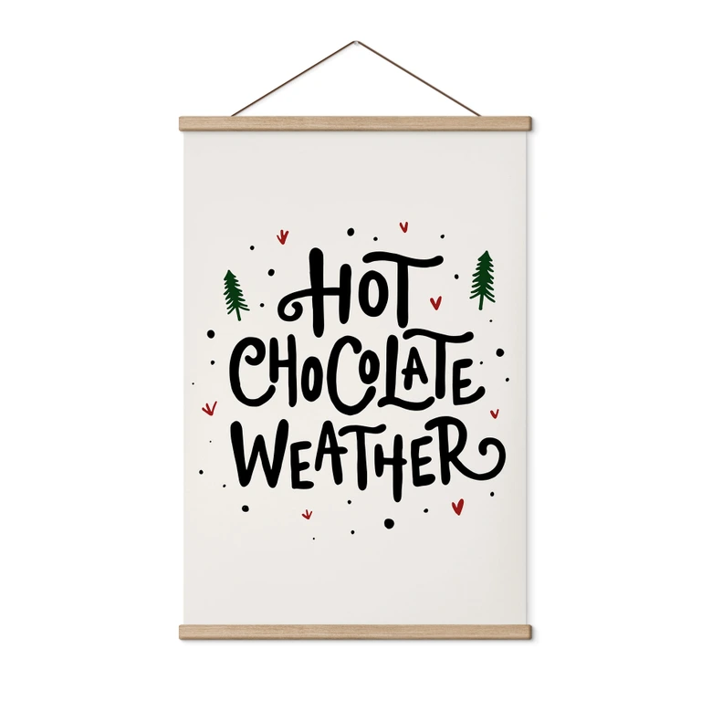 Stoffbild Hot Chocolate Christmas Print - Soley 