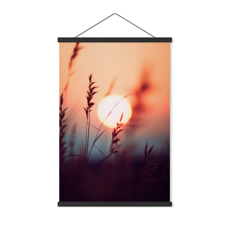Stoffbild Gräser im Licht der glühenden Sonne - Treechild 