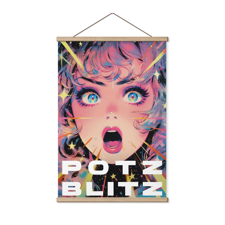 Stoffbild Potzblitz im Anime-Stil - Treechild 