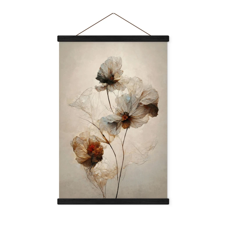 Stoffbild Trockenblumen - Eleganz der Vergänglichkeit - Treechild 