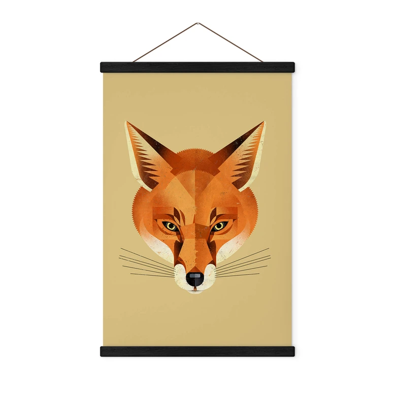 Stoffbild Fuchs - Braun 