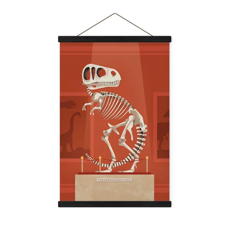 Tekstil plakat Braun - T-Rex 