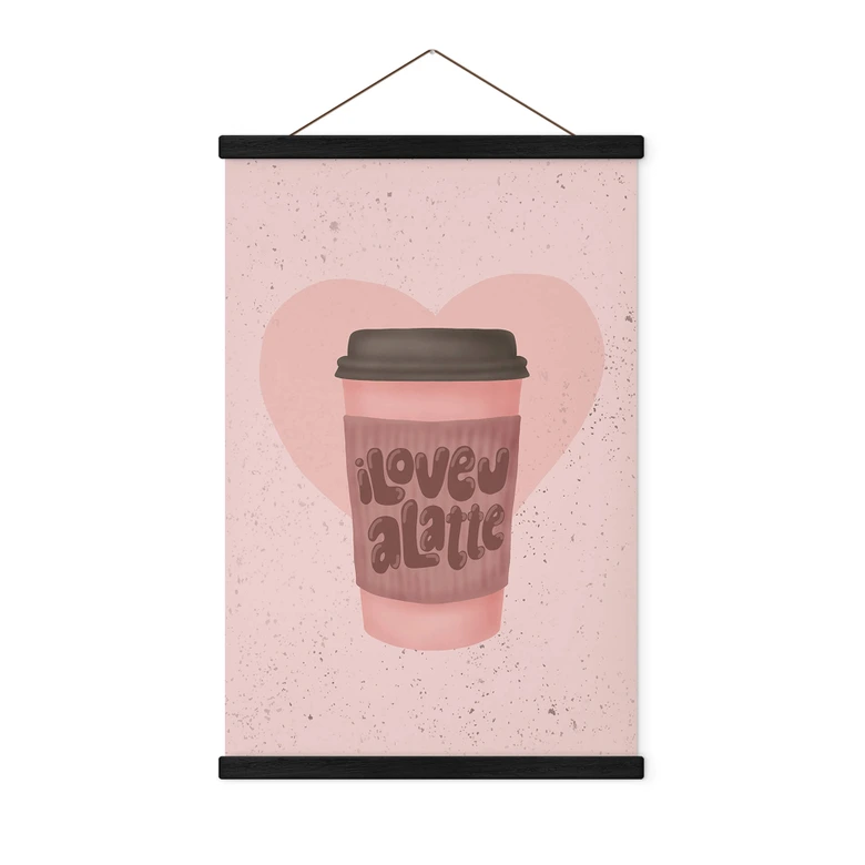 Póster de tela de café - Eleonora - Love you a Latte 