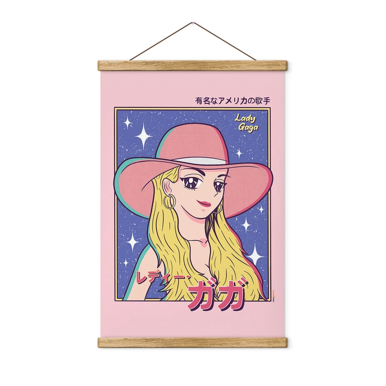 Stoffbild Anime-Girl "Lady Gaga" - Gomes 