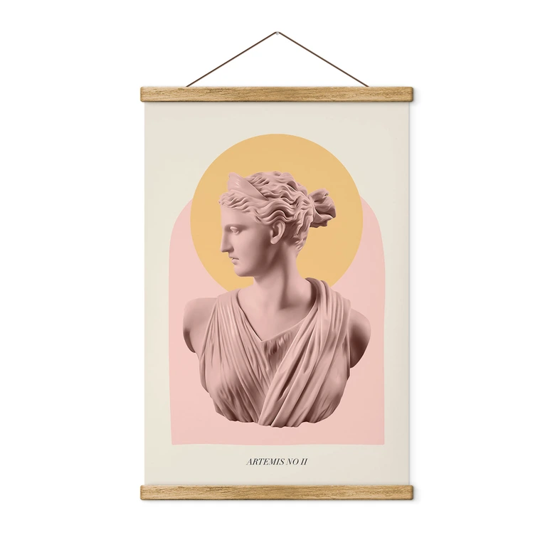 Stoffbild Statue der Göttin Artemis - Grace Digital Art 