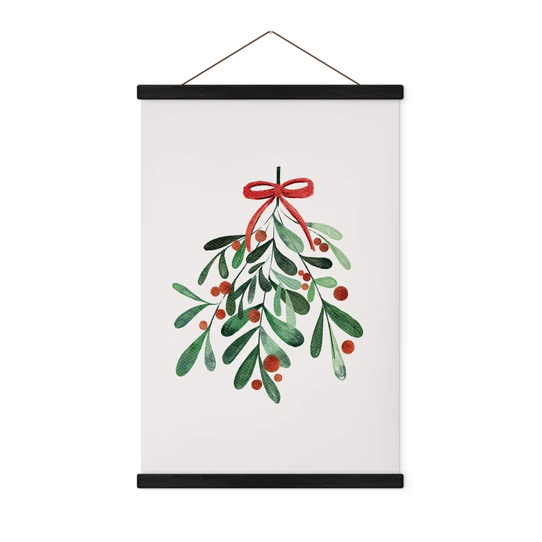 Stoffbild Weihnachtlicher Mistelzweig - Kristina 