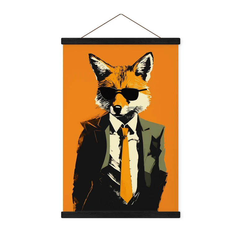 Stoffbild Cooler Fuchs im Anzug - Magnusson 