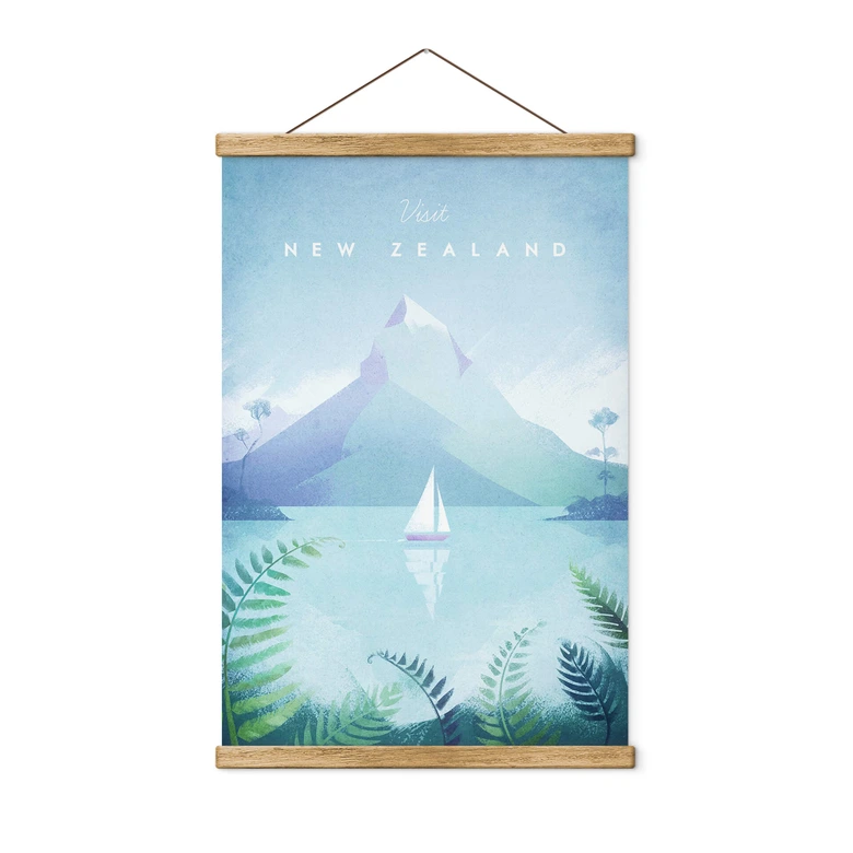 Affiche textile Rivers - Nouvelle-Zélande 