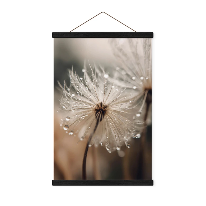 Obraz tkaniny Mniszek lekarski w porannej rosie - Treechild 