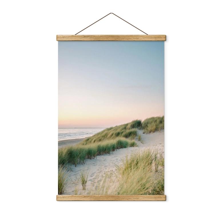 Stoffbild Dünen an der holländischen Küste - Zwart 