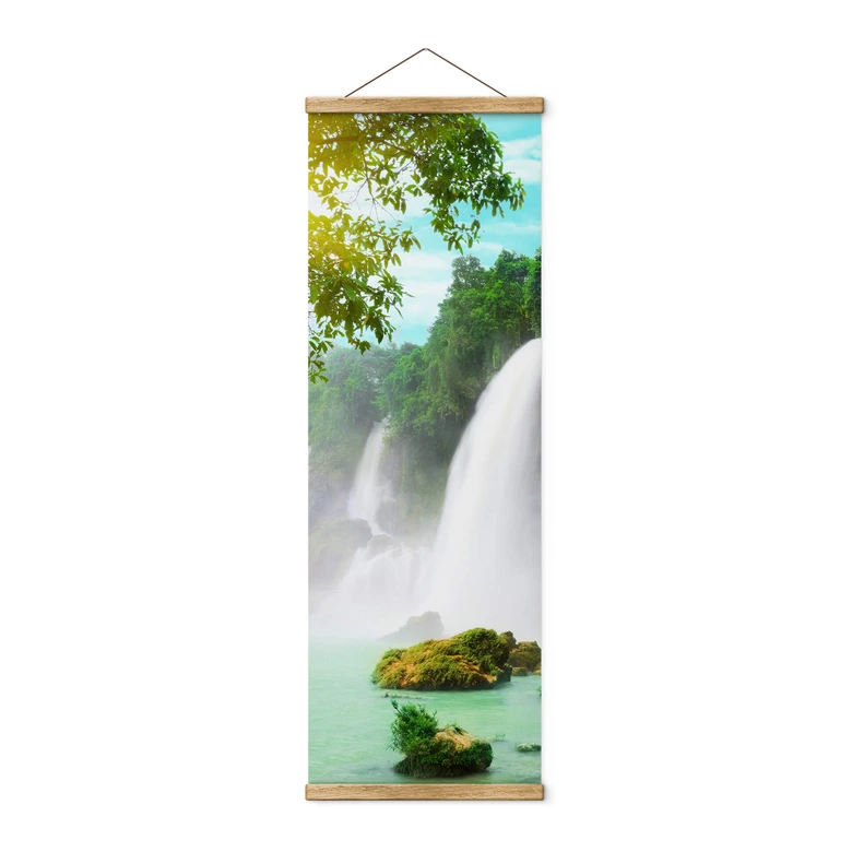 Affiche textile Lagon bleu 