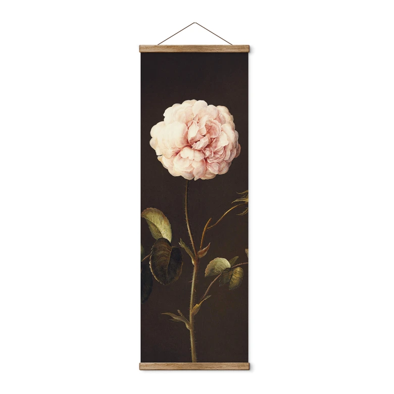 Stoffbild Dietzsch - Essig-Rose mit Hummel - Panorama 