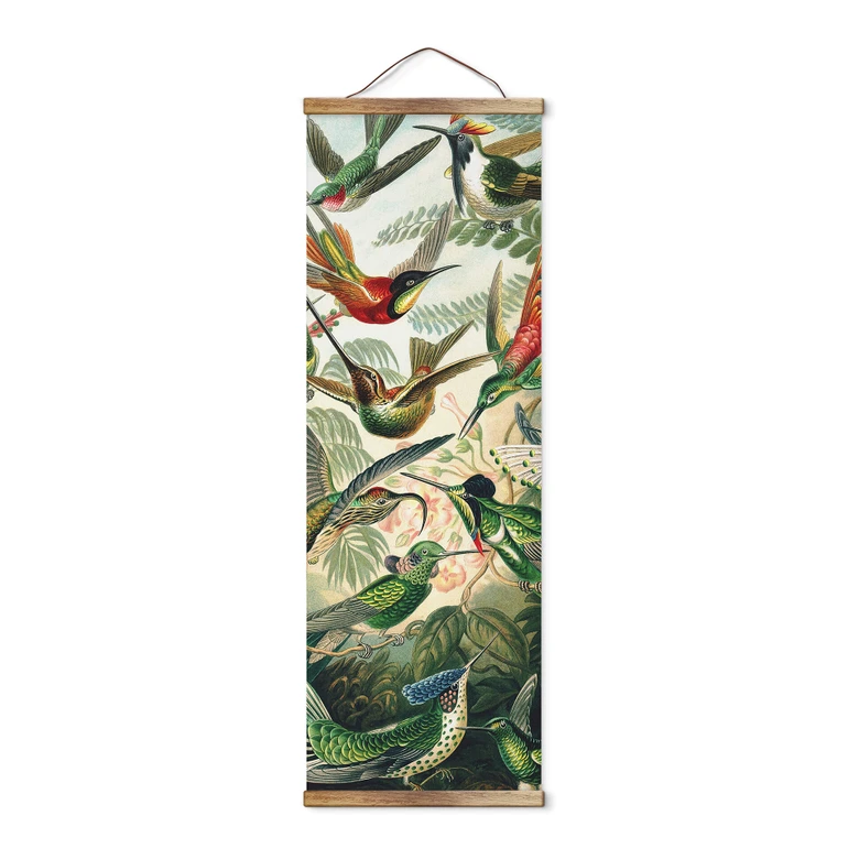 Textielposter Haeckel - Kolibries 