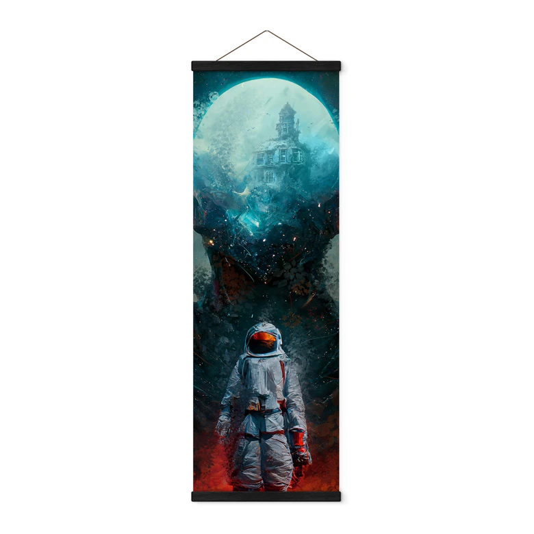 Textielposter Heine - Astronaut op reis - Astro Cruise 