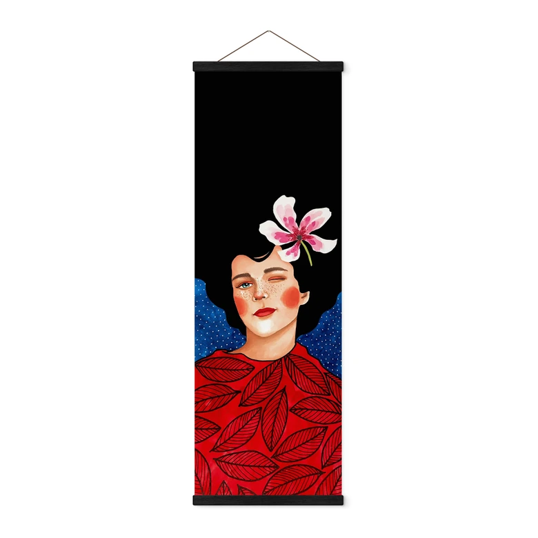 Affiche textile Woman with a twinkle in her eye - Hülya 