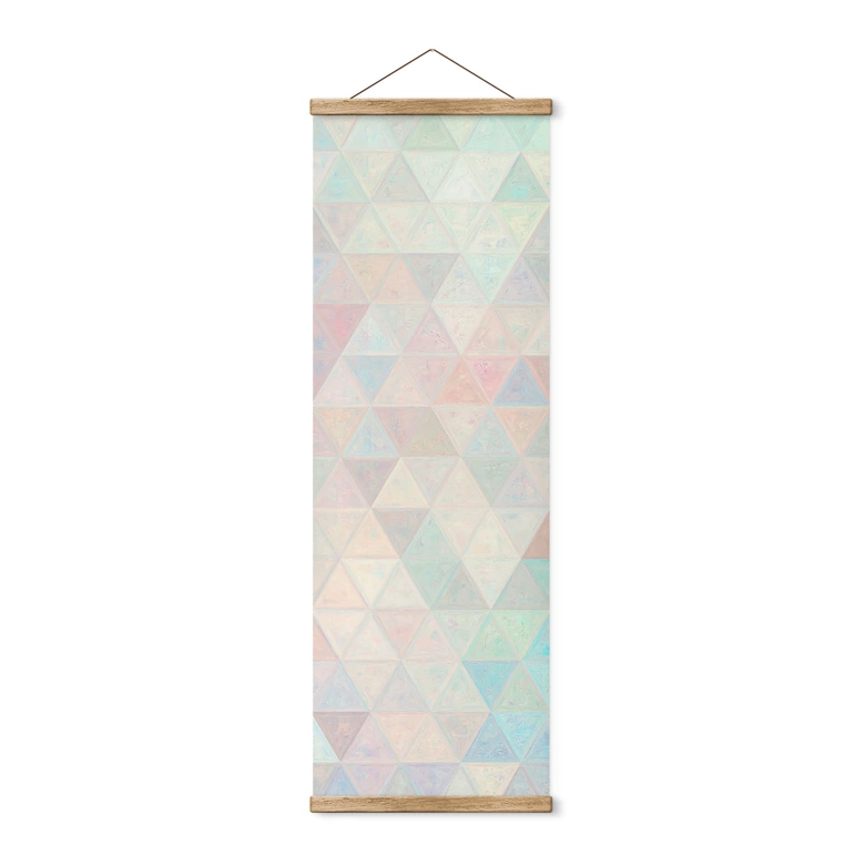 Affiche textile Triangles de mosaïque colorés - Jaszke 