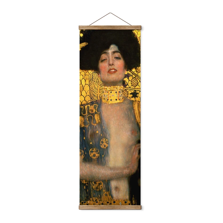 Stoffbild Klimt - Judith mit dem Haupt des Holofernes - Panorama 